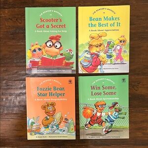 Vintage 90s Muppets Jim Henson Hardcover Books For Kids Lot Of 4 Kermit Disney